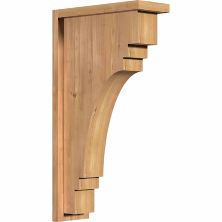 Ekena Millwork Pescadero Smooth Corbel w/Backplate, Western Red Cedar, 5 1/2"W x 14"D x 26"H COR06X14X26PEC01SWR